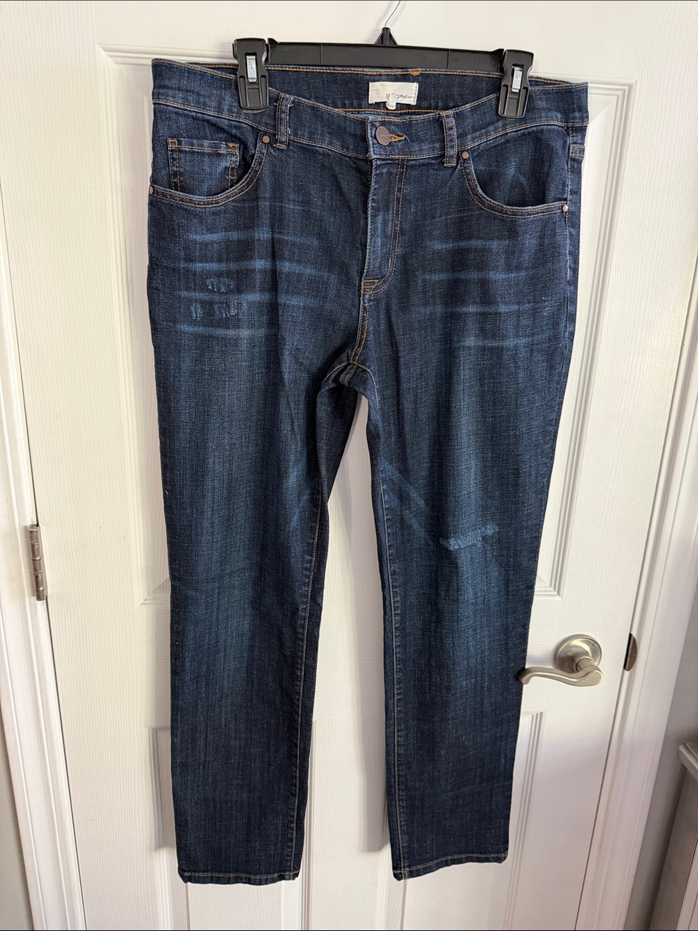 Halogen Dark Blue Slim Straight Jeans